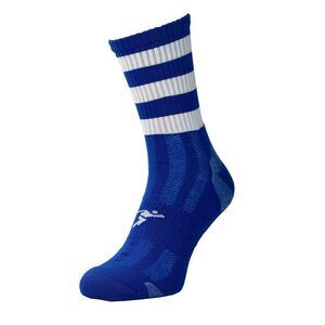 Precision Unisex Adults Pro Hooped Gaelic Mid Socks / Royal Blue/White